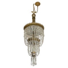 Restored Waldorf Astoria Empire Crystal 3 Tier Chandelier