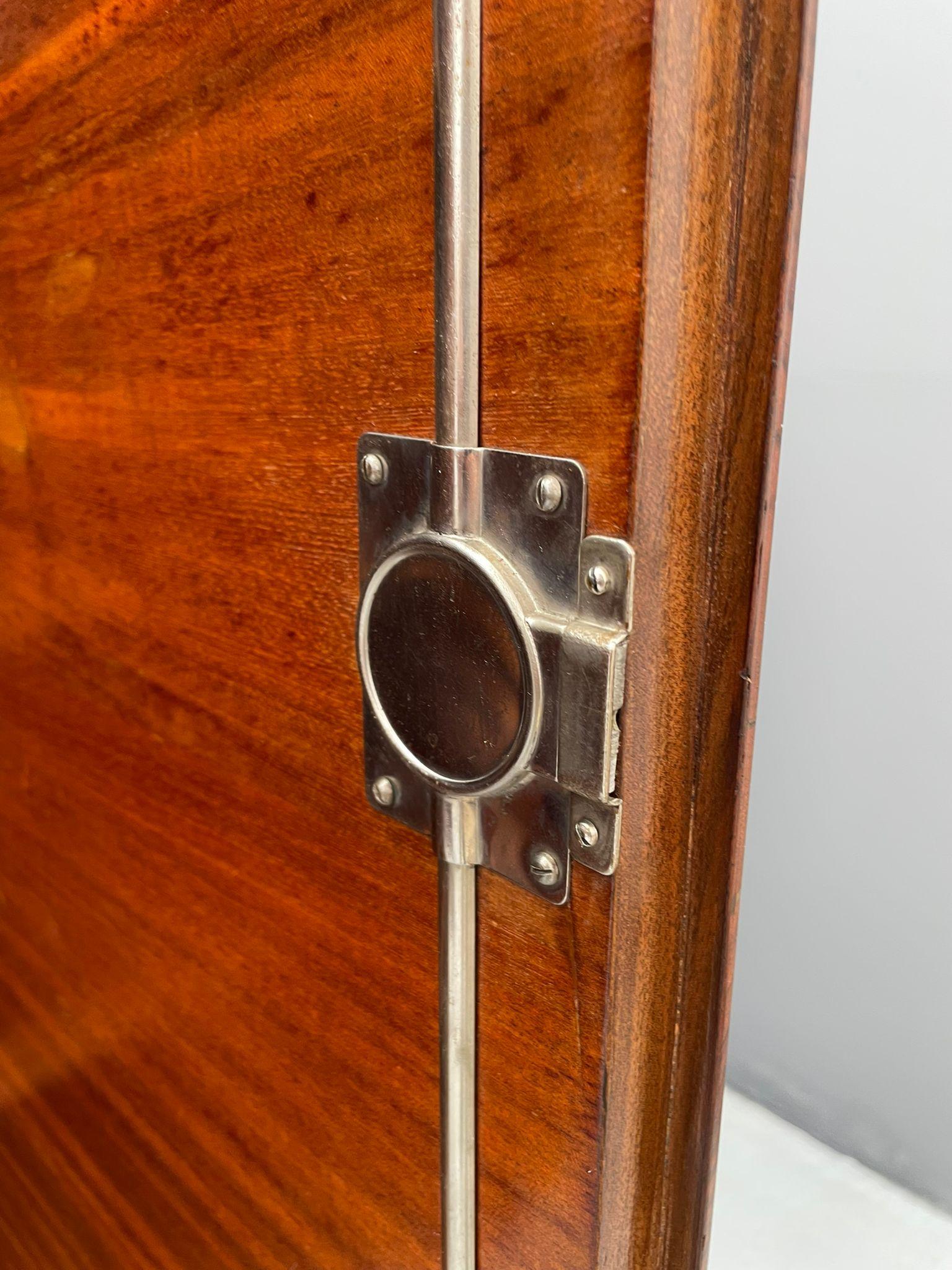 Restored Walnut Veneer Wardrobe with Art Deco Influence, 1960s For Sale 8