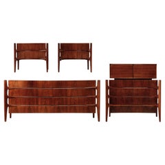 Restored William Hinn Anthropomorphic Bedroom Set, 1950s Sweden, Signed