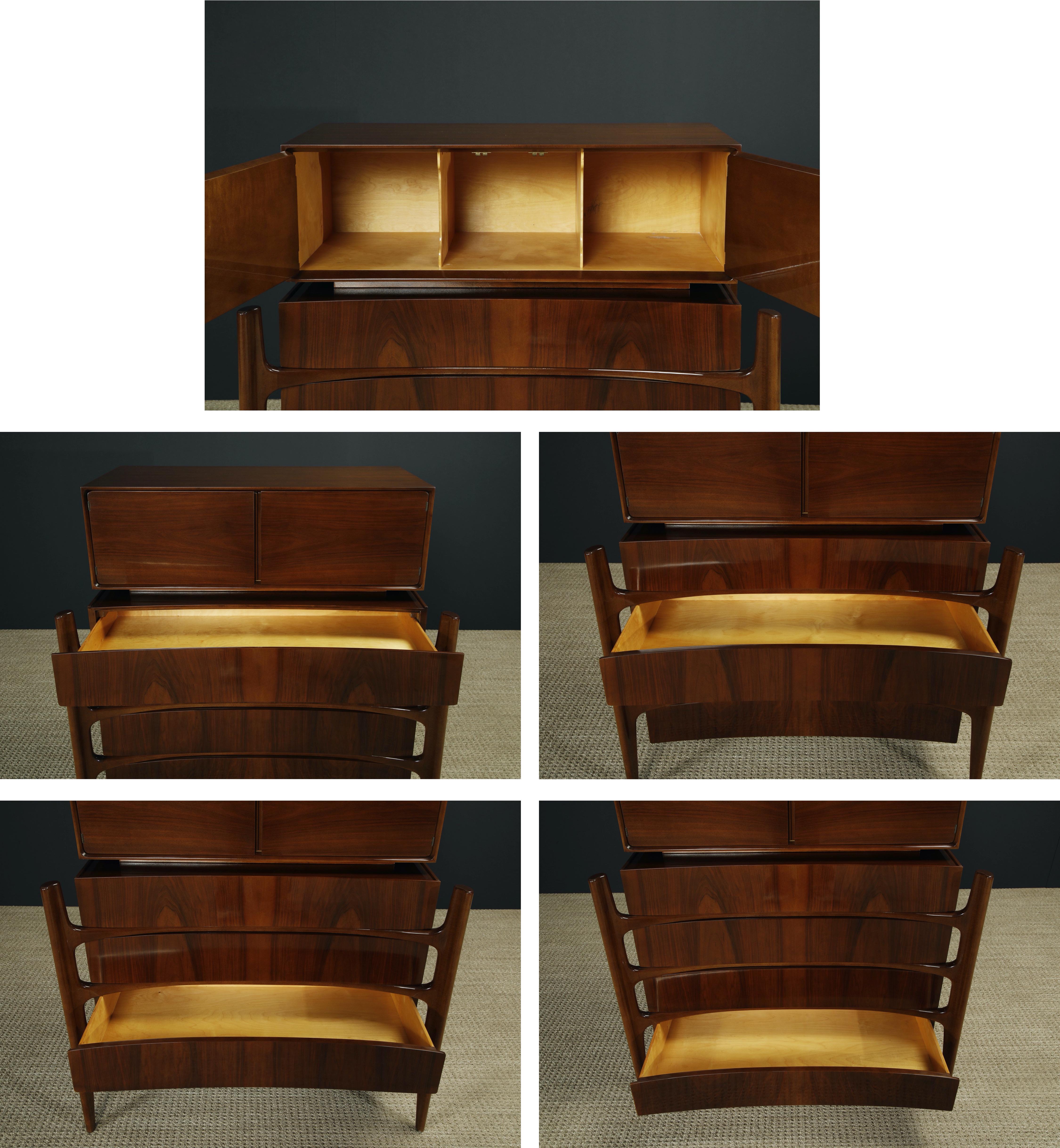 Restored William Hinn Anthropomorphic Highboy Dresser, 1950s Sweden, Signed  For Sale 2