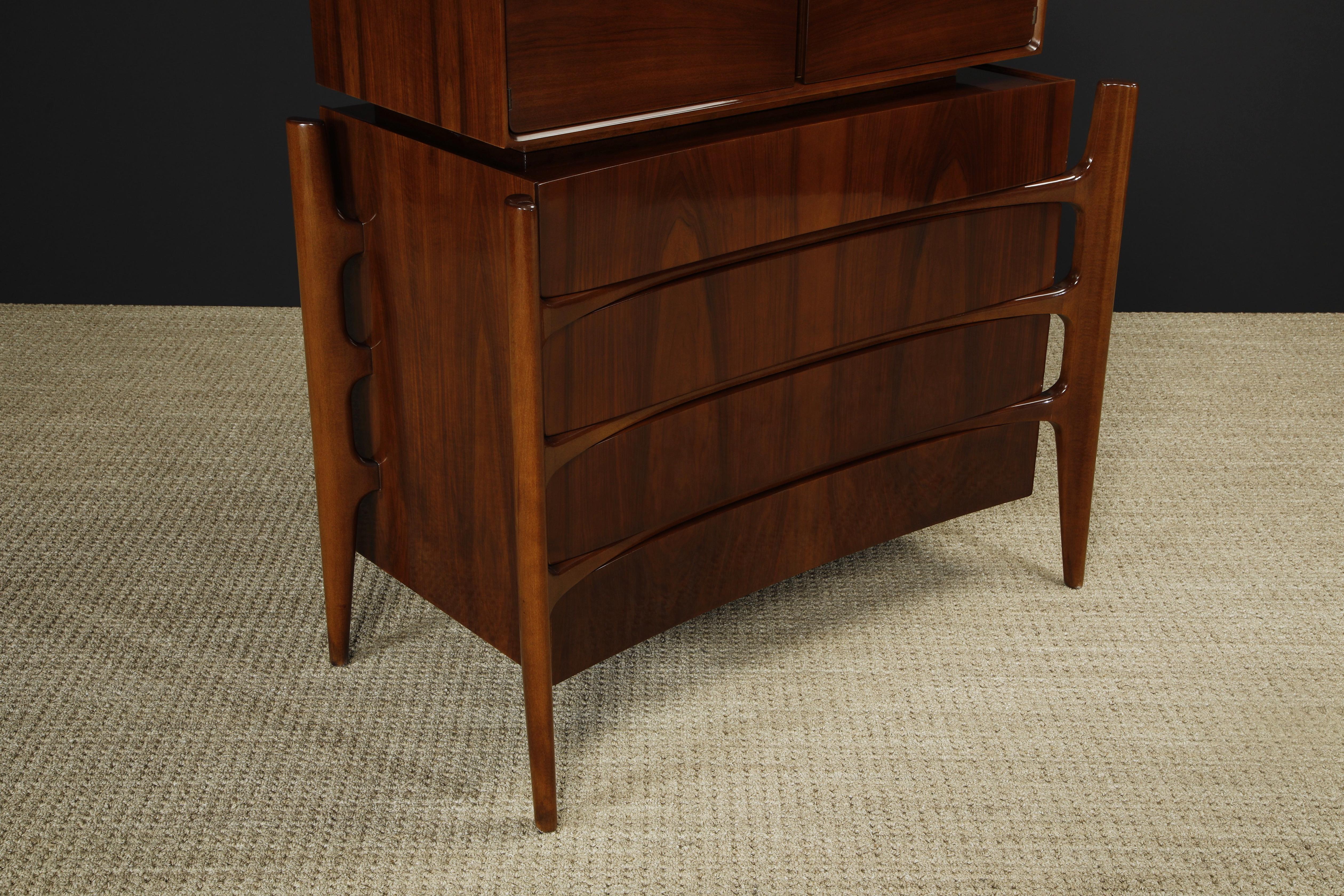 Restored William Hinn Anthropomorphic Highboy Dresser, 1950s Sweden, Signed  For Sale 8