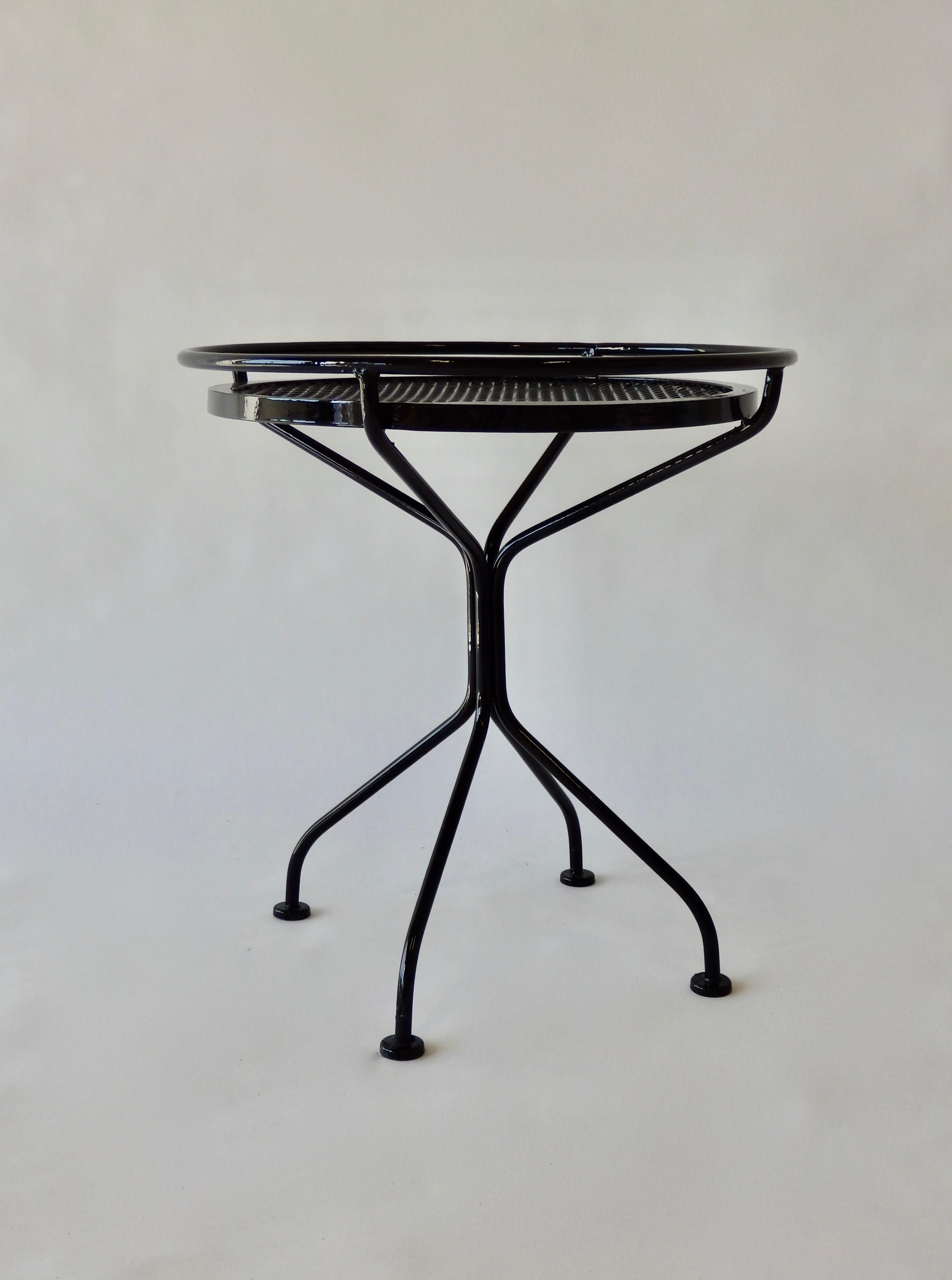 wrought iron side table outdoor