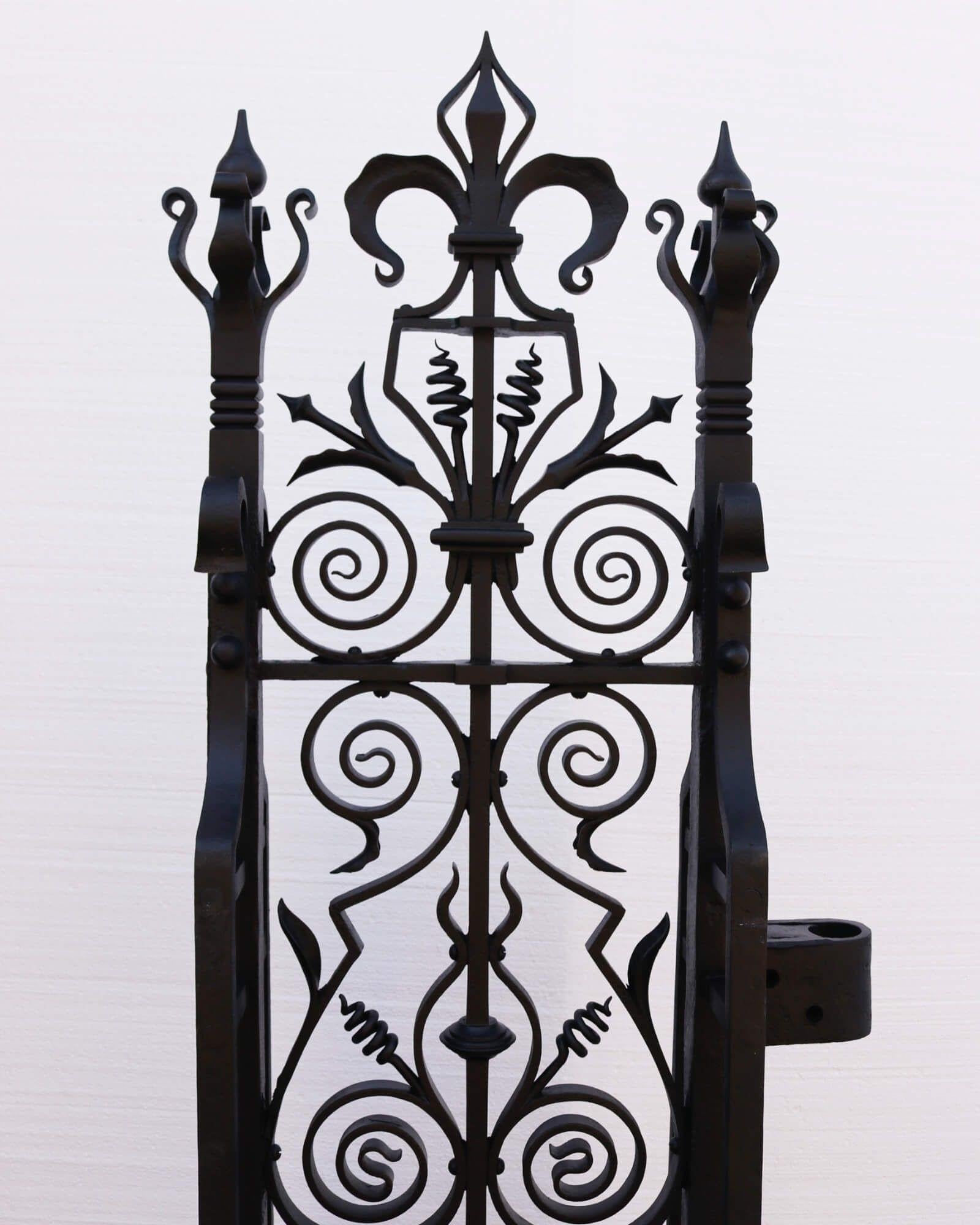 Restored Wrought Iron Driveway Gate & Posts 293.5 cm (9'6