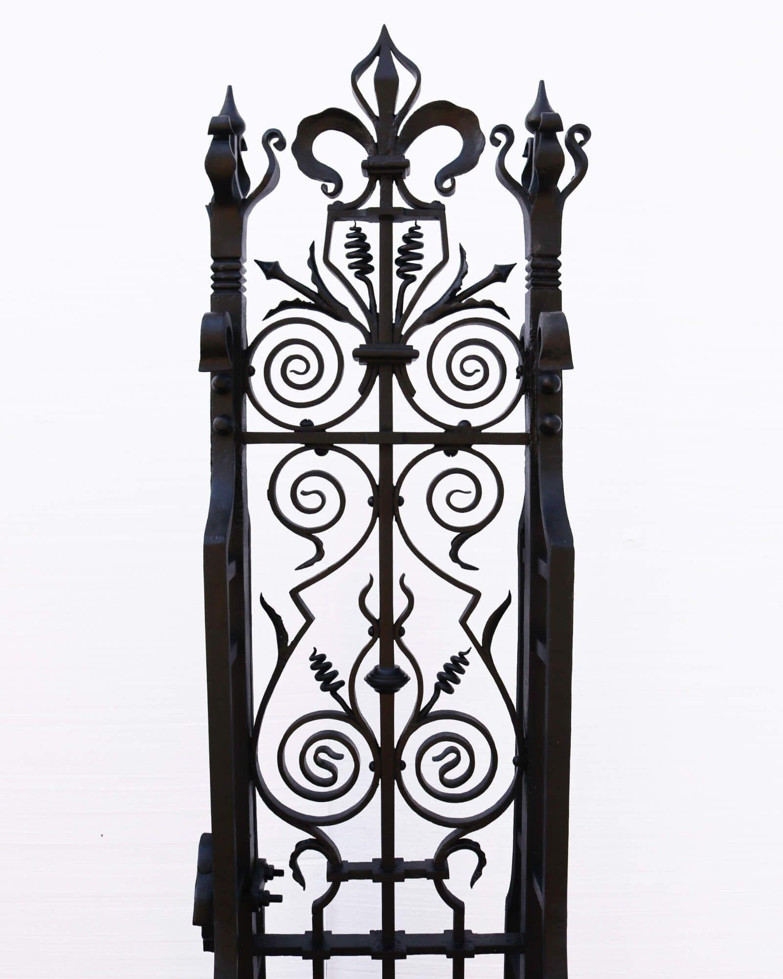 Restored Wrought Iron Driveway Gate & Posts 293.5 cm (9'6