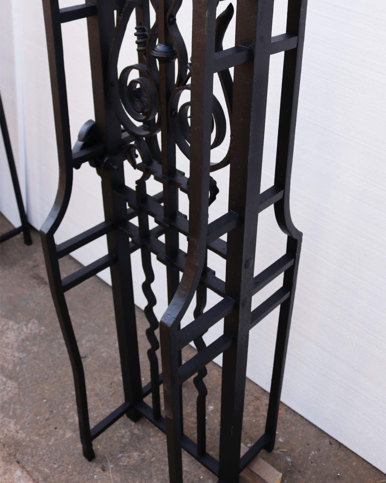 Restored Wrought Iron Driveway Gate & Posts 293.5 cm (9'6