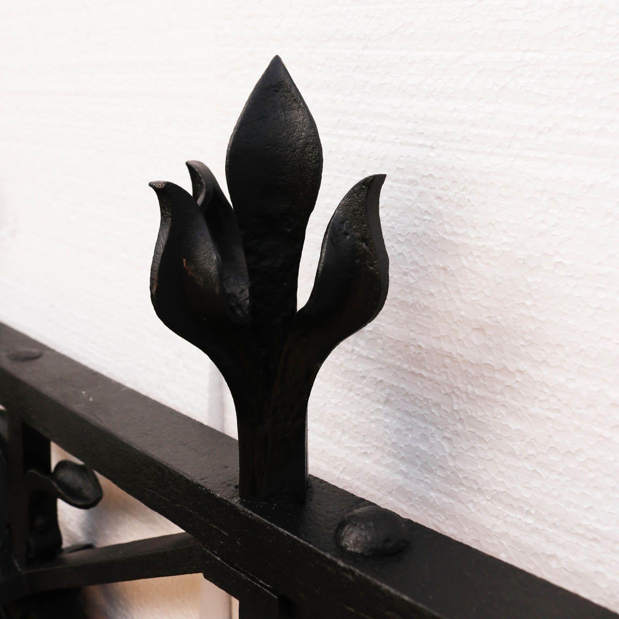 Restored Wrought Iron Driveway Gate & Posts 293.5 cm (9'6