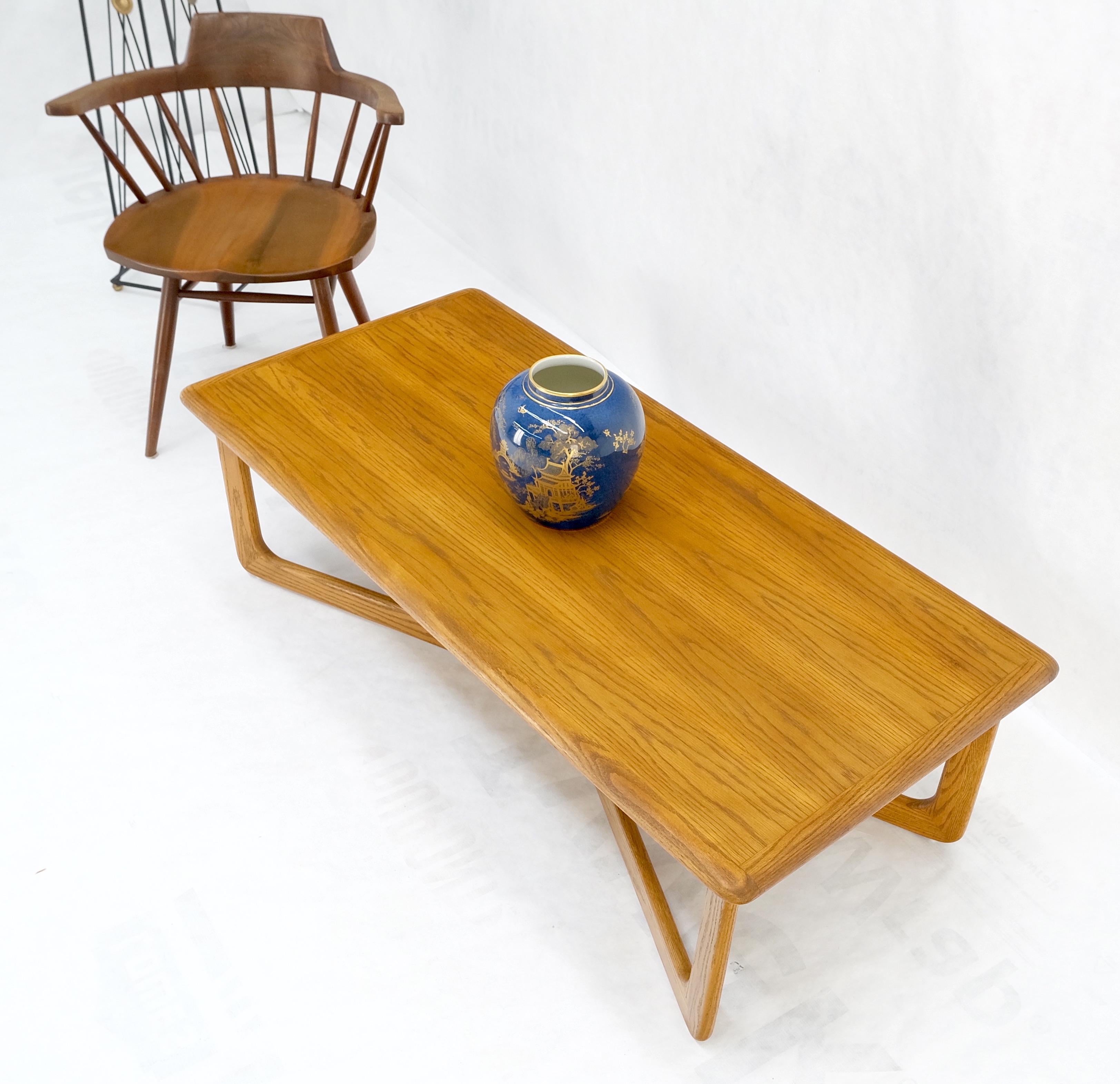 20th Century Restored x Base Rectangle Chestnut Coffee Table by Lane Mid-Century Modern Mint! For Sale