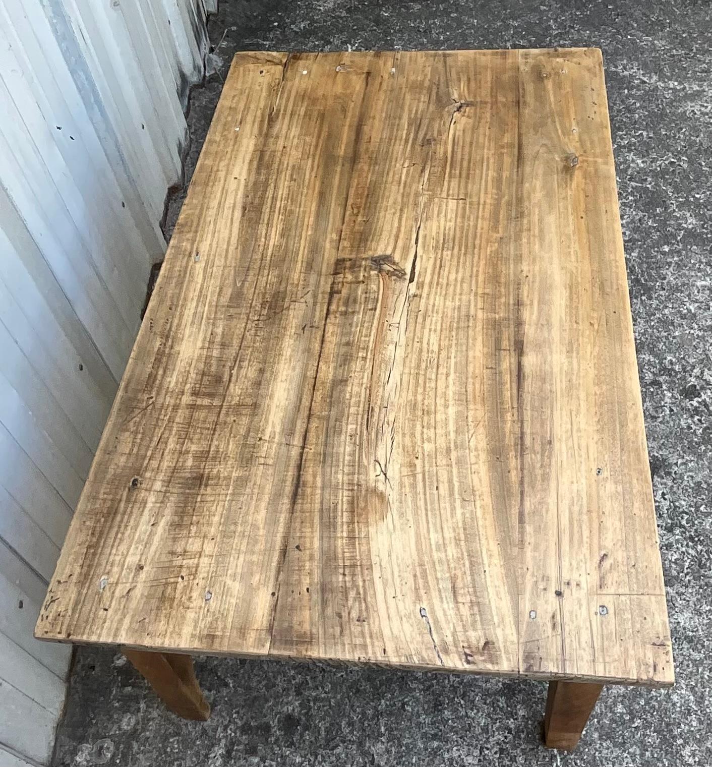 Restyled Antique Coffee Table – Late 19th Century

This authentic solid wood coffee table dates back to the late 19th century and has been beautifully restyled to highlight the natural character of the aged wood. The top features visible grain,
