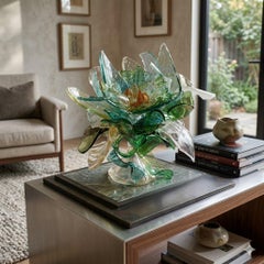 "Knospende Blüte Reifung" - Vintage Glasskulptur