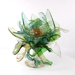 "Knospende Blüte Reifung" - Vintage Glasskulptur