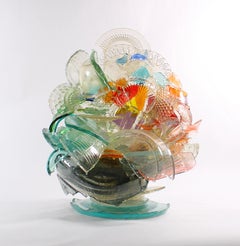 "Sogar der Spatz" - Vintage Glasskulptur