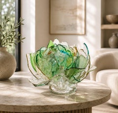 "Lotus" - Scultura in vetro vintage
