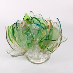 "Lotus" - Vintage Glass Sculpture
