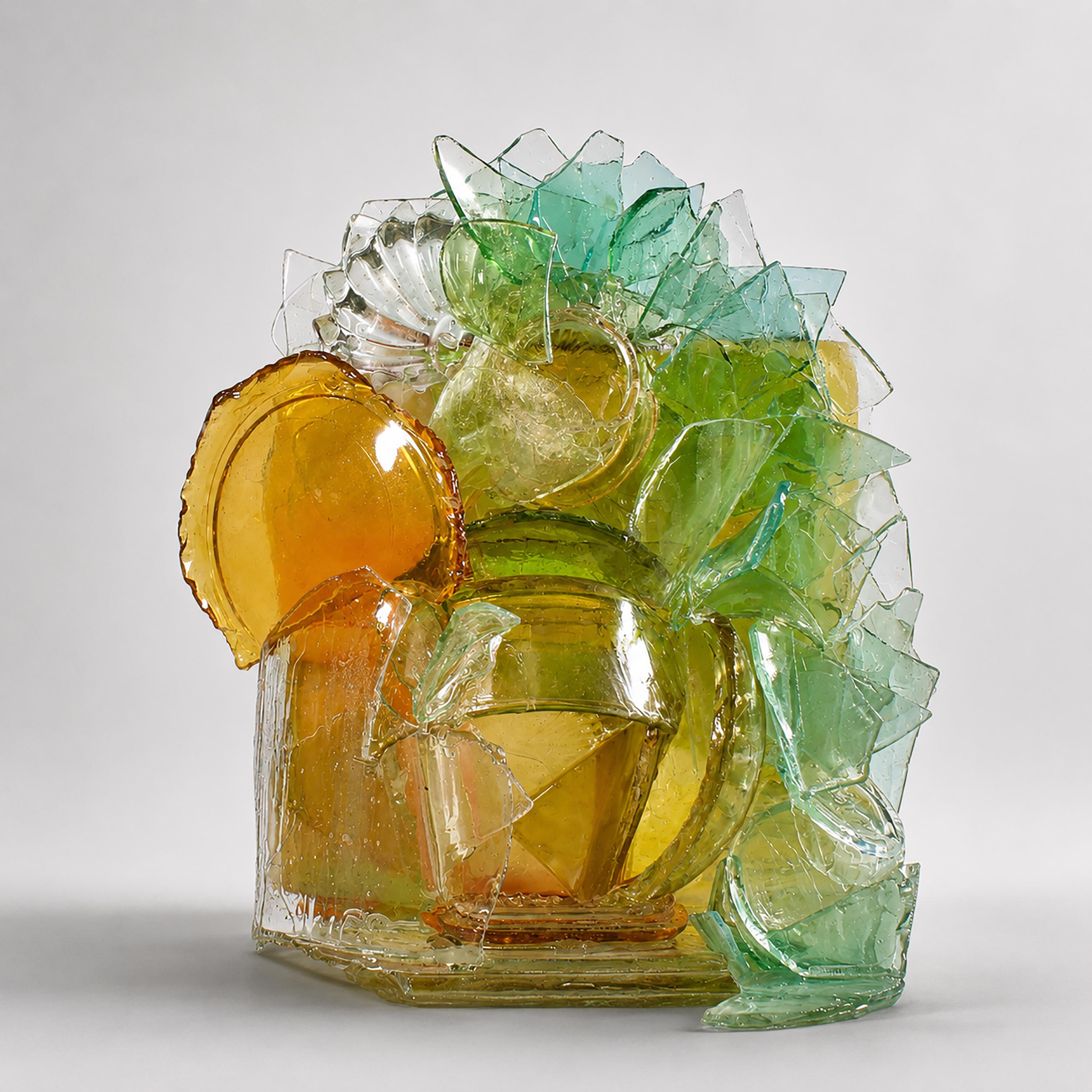 « Orange Crush » - Sculpture en verre vintage