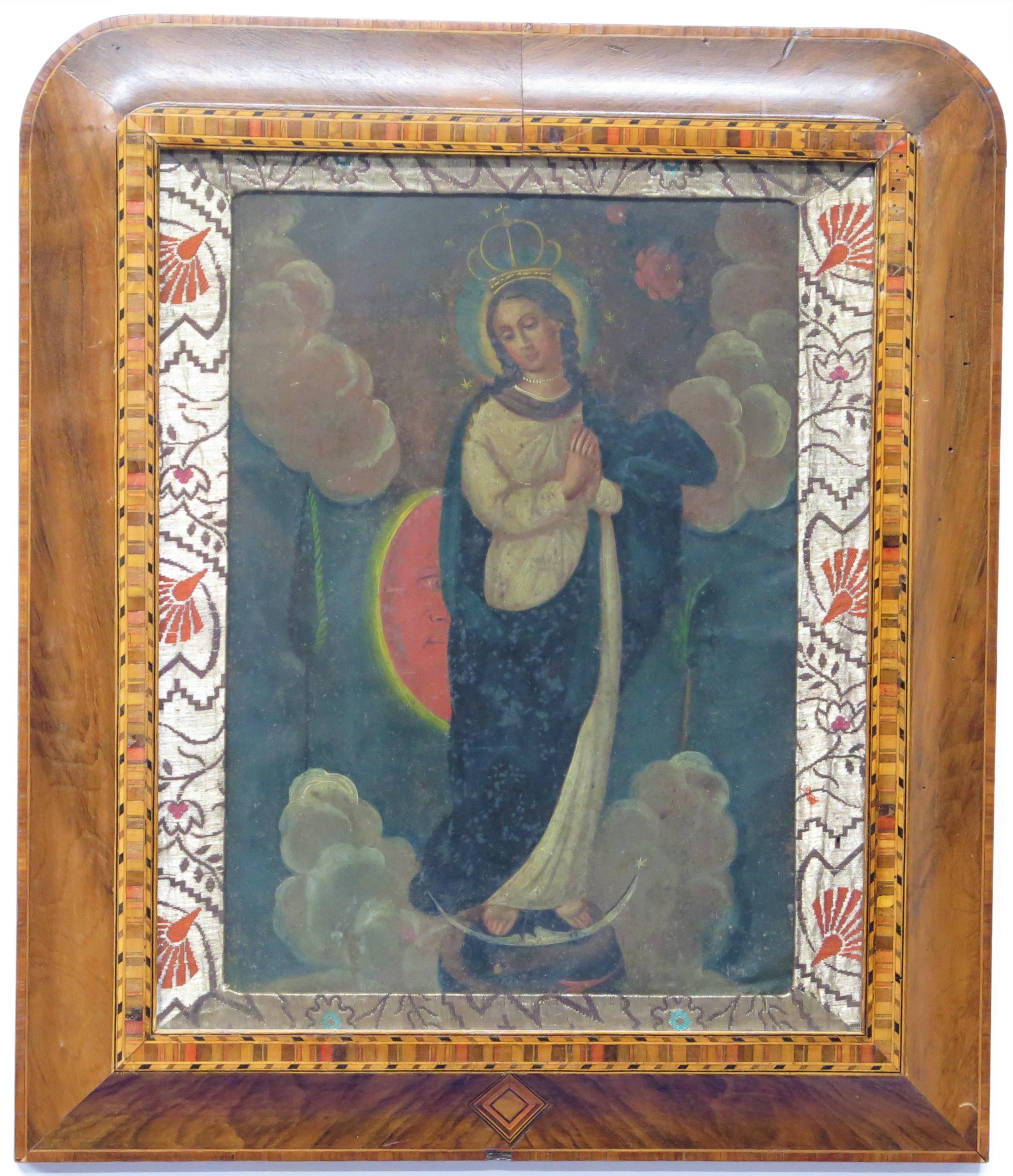 Retablo, Depicting La Purisima Concepcion (The Immaculate Conception) 2