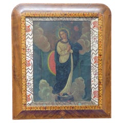 Retablo, Depicting La Purisima Concepcion (The Immaculate Conception)