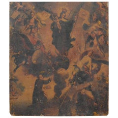 Retablo Spanish Religious Painting on Tin, 19th Century