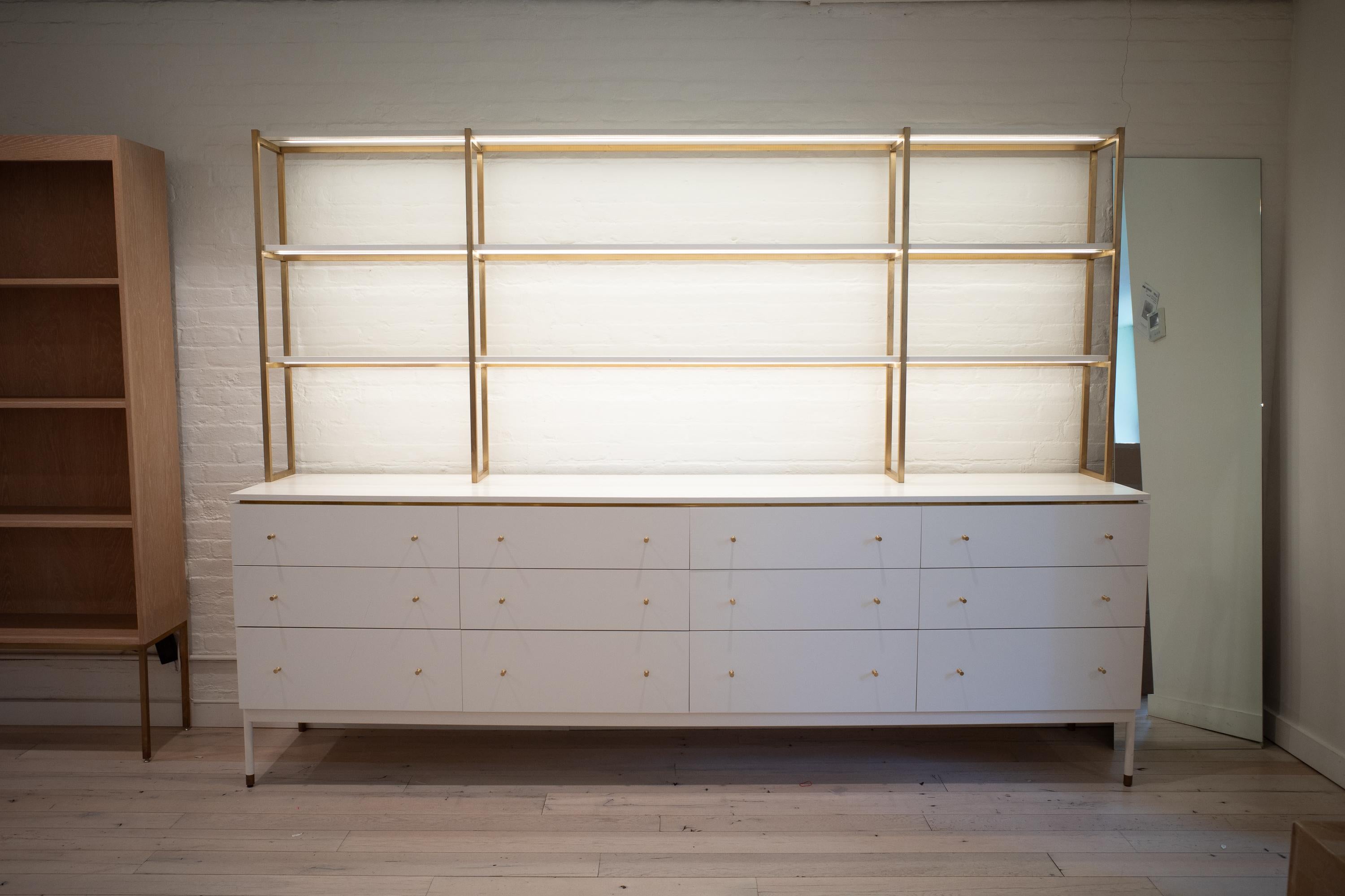 Modern Retail Display Hutch or Bar (2 Units) For Sale