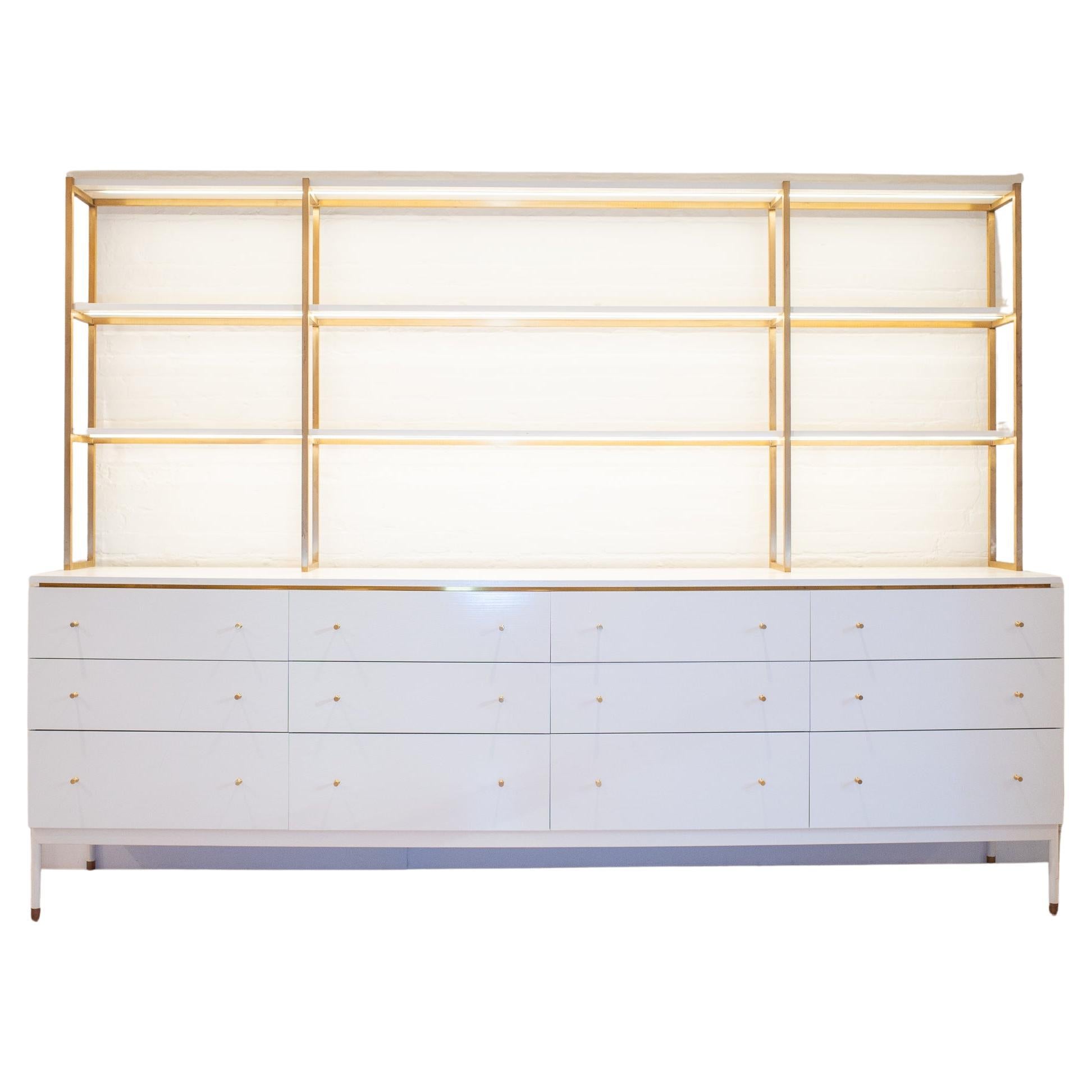 Retail Display Hutch or Bar (2 Units) For Sale