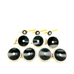 Retailed by Marcus & Co. Black Onyx Diamond Complete Dress Set