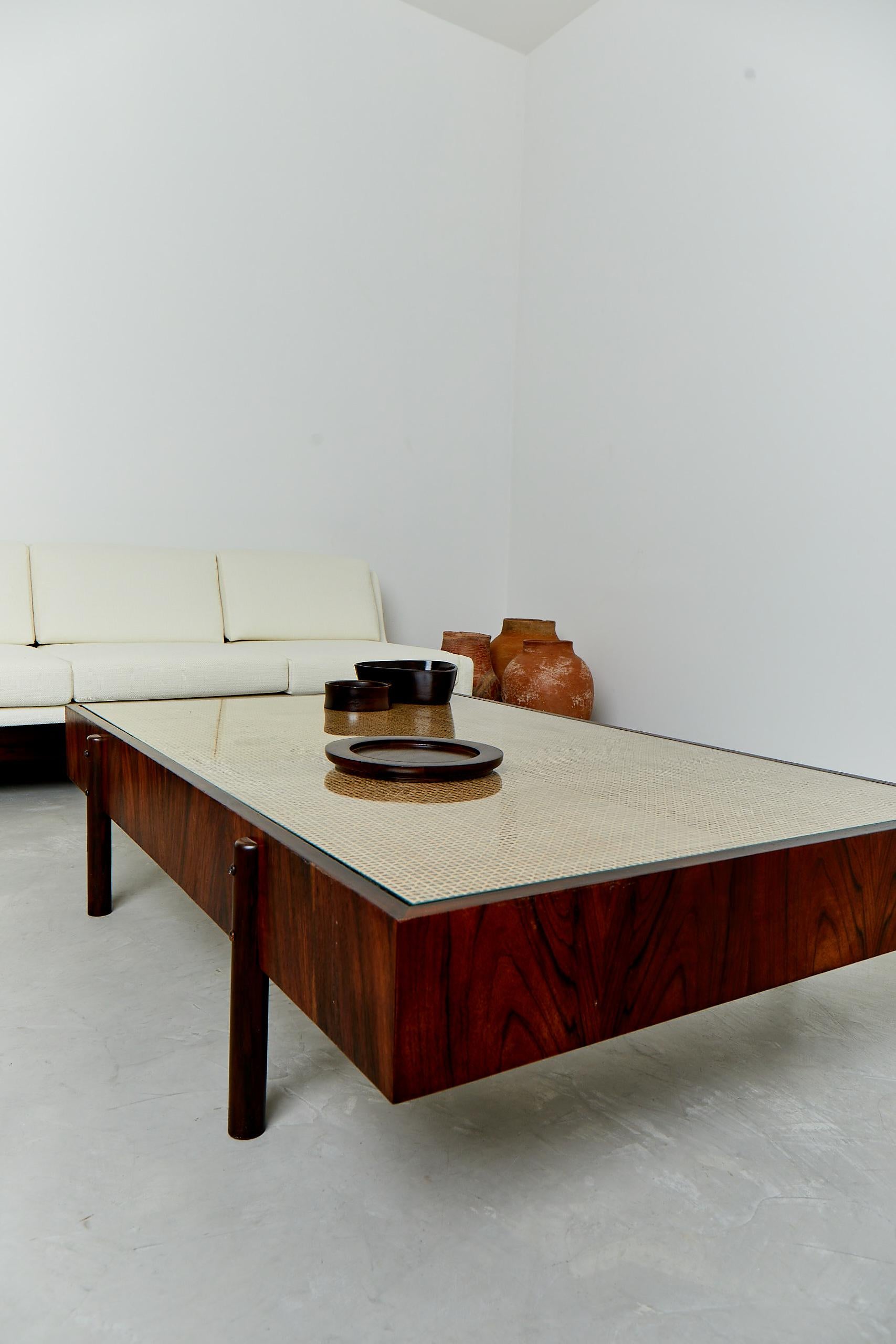 Contemporary Retangular Adi Coffee Table, 2019, 60's-Inspired, Brazilian Design