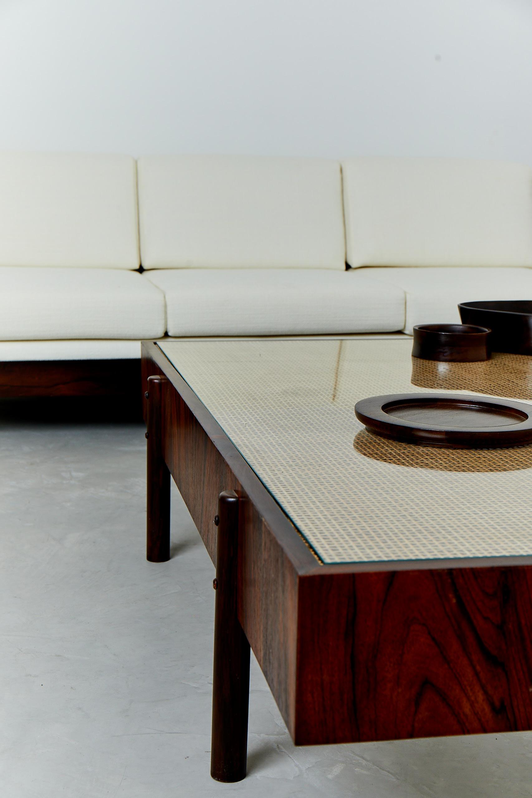 Wood Retangular Adi Coffee Table, 2019, 60's-Inspired, Brazilian Design