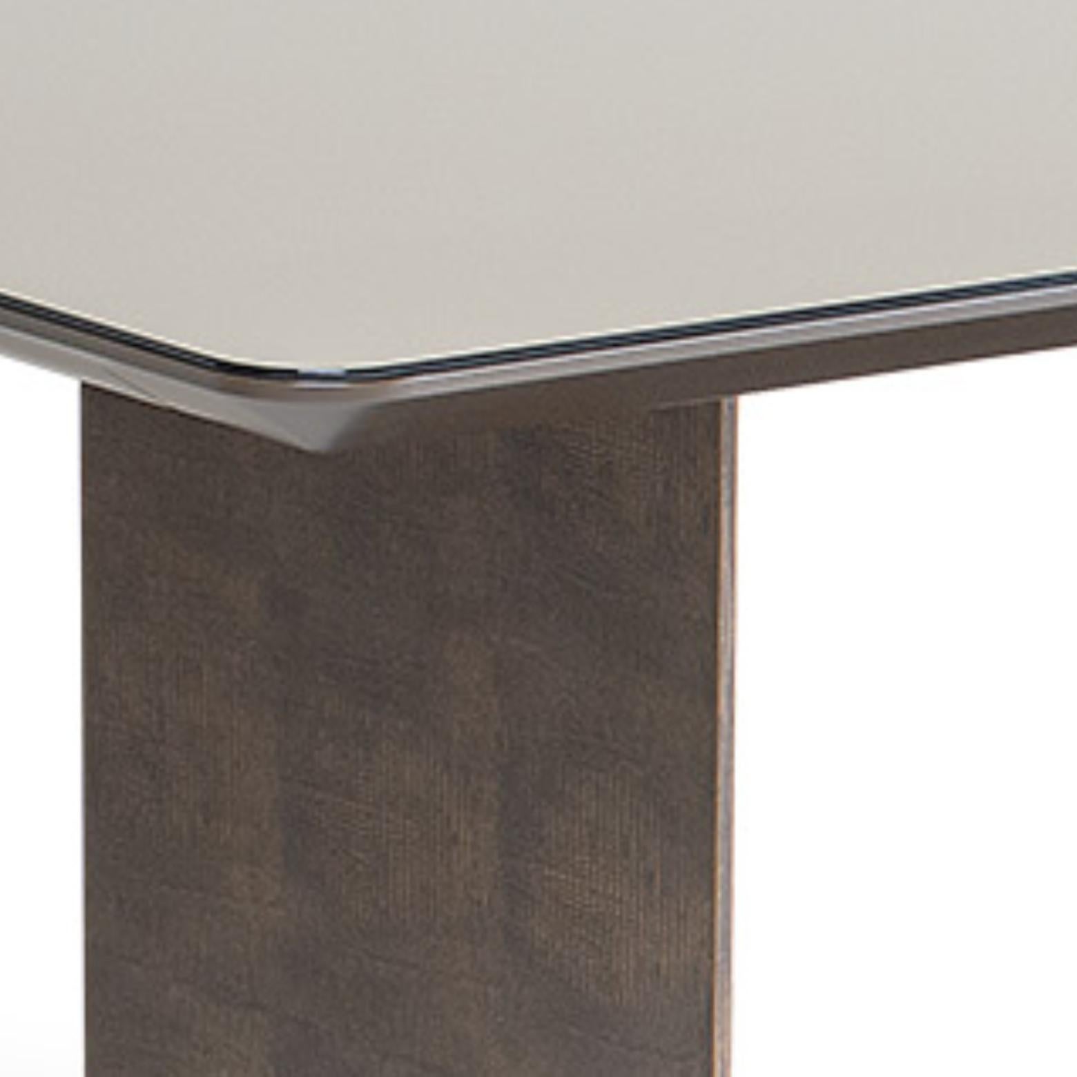 Brazilian Rectangular Dining Table Dizzy, Leather Edition For Sale