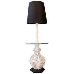 Reticulated Ceramic Floor Lamp Table by Nardini