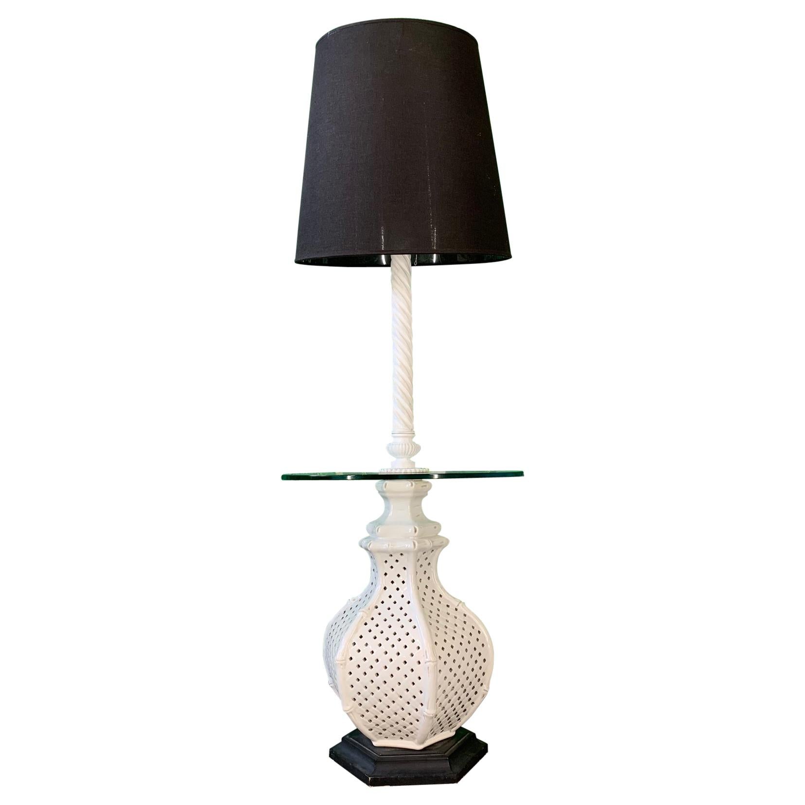 Reticulated Ceramic Floor Lamp Table By, Ceramic Floor Lamp Base