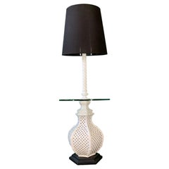 Reticulated Ceramic Floor Lamp Table by Nardini