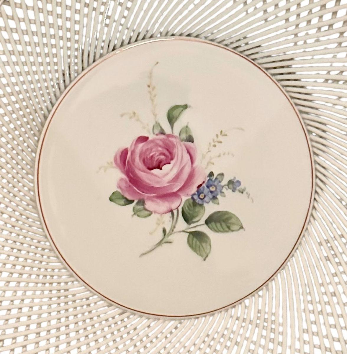 Reticulated German Porcelain Bowl For Sale 1