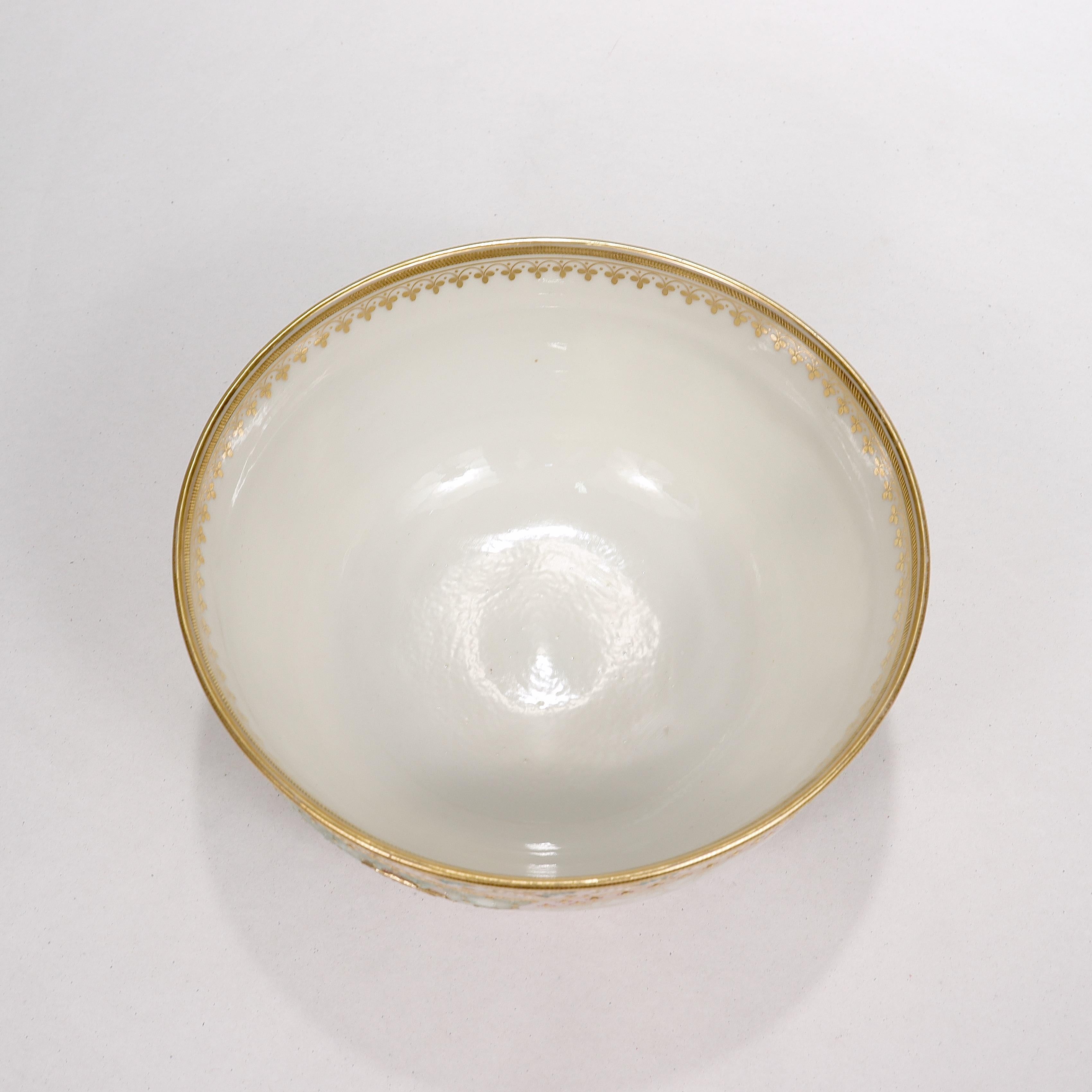Reticulated Royal Worcester Porcelain Bowl Attr. to George Owen & Samuel Ranford For Sale 2