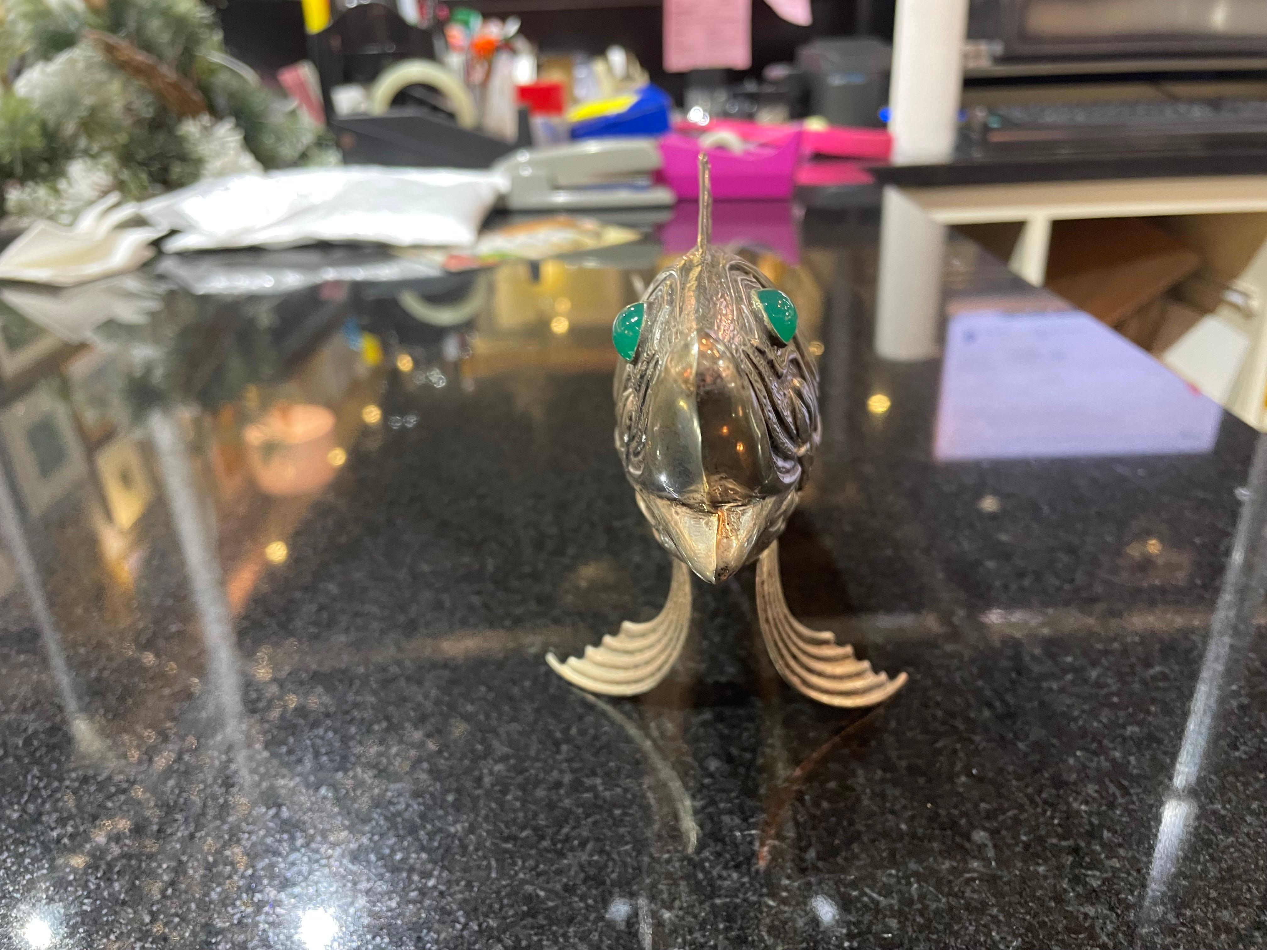 European Reticulated vintage large silver plated fish  For Sale