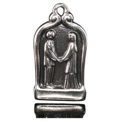 Retired James Avery 925 Wedding Couple Charm Pendant Sterling Silver 4.1g