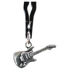 Retired James Avery Electric Guitar Charm Sterling Silver 925 3D Pendant Vintage