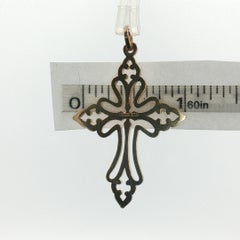 Retired James Avery ST. CECILIA 14K Open Work Cross Pendant Charm 43mm