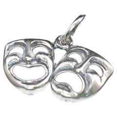 Retired James Avery Sterling Silver Comedy & Tragedy Theater Masks Charm 925