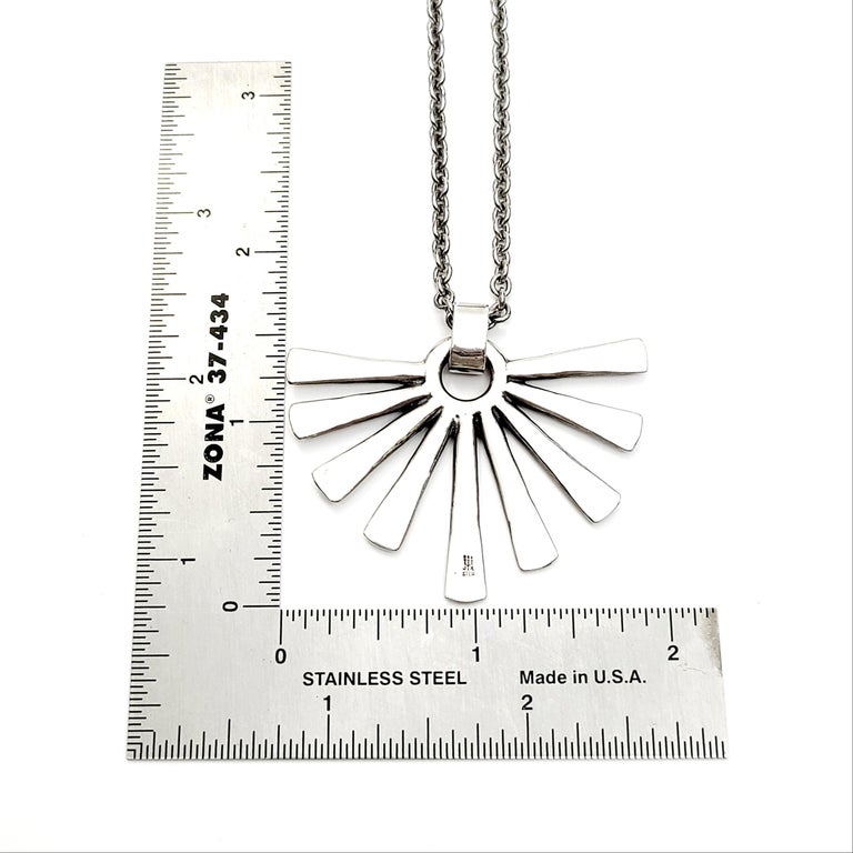 Retired James Avery Sterling Silver Hammered Rays of Sun Pendant with