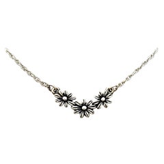 Ausgeschiedene James Avery Sterling Silber Margarita Daisy Halskette