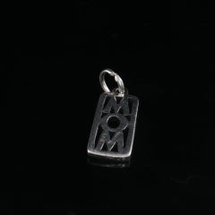 Retired James Avery Sterling Silver MOM Rectangle Charm Pendant 925