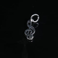 Retired James Avery Sterling Silver Music Note Pendant Charm Treble Clef 925