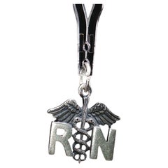 Retired James Avery Sterling Silver RN Nurse Caduceus Charm Pendant 925
