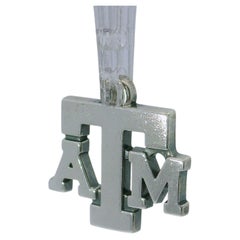 Retired James Avery Texas A&M Aggies TAM Charm Pendant Sterling 9 17mm