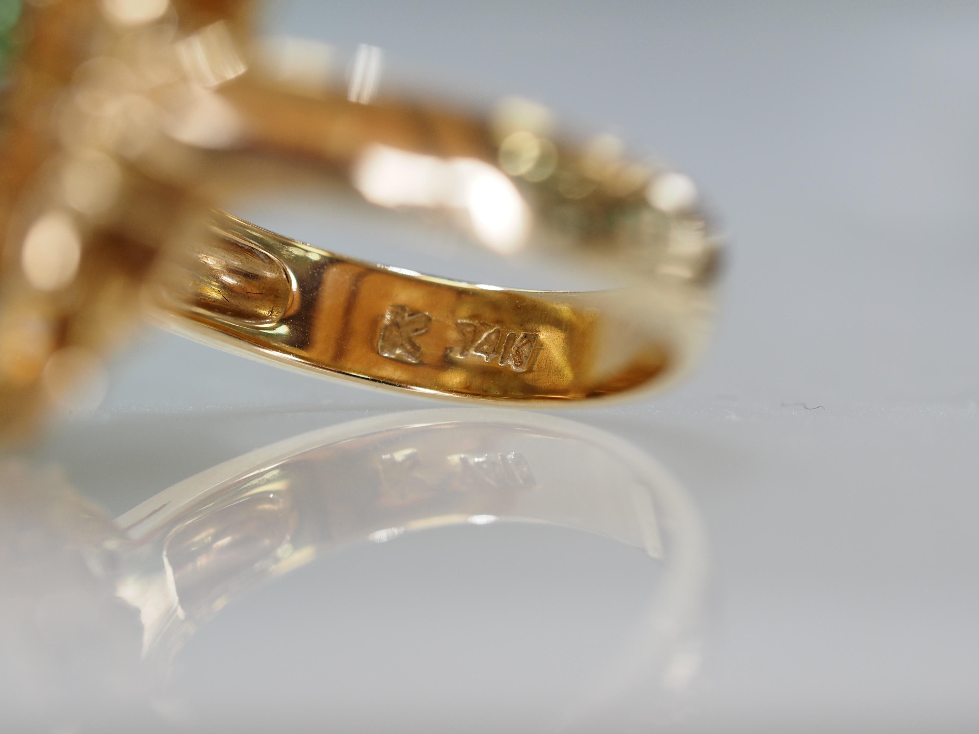 Retired Levian Tsavorite Turtle Dancing Ring at 1stDibs retired le