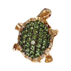 Retired Levian Tsavorite Turtle Dancing Ring