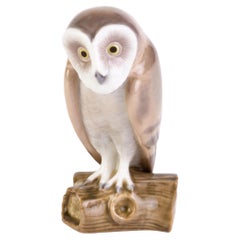 Groupe de sculptures en porcelaine fine Barn Owl (hibou de bar) restauré de Lladro 5421