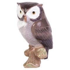 Groupe de sculptures en porcelaine fine « Hibou Lucky Owl » de Lladro restauré 8035