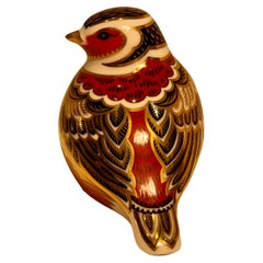 Retro Retired Royal Crown Derby English Bone China Bird Figurine or Paperweight
