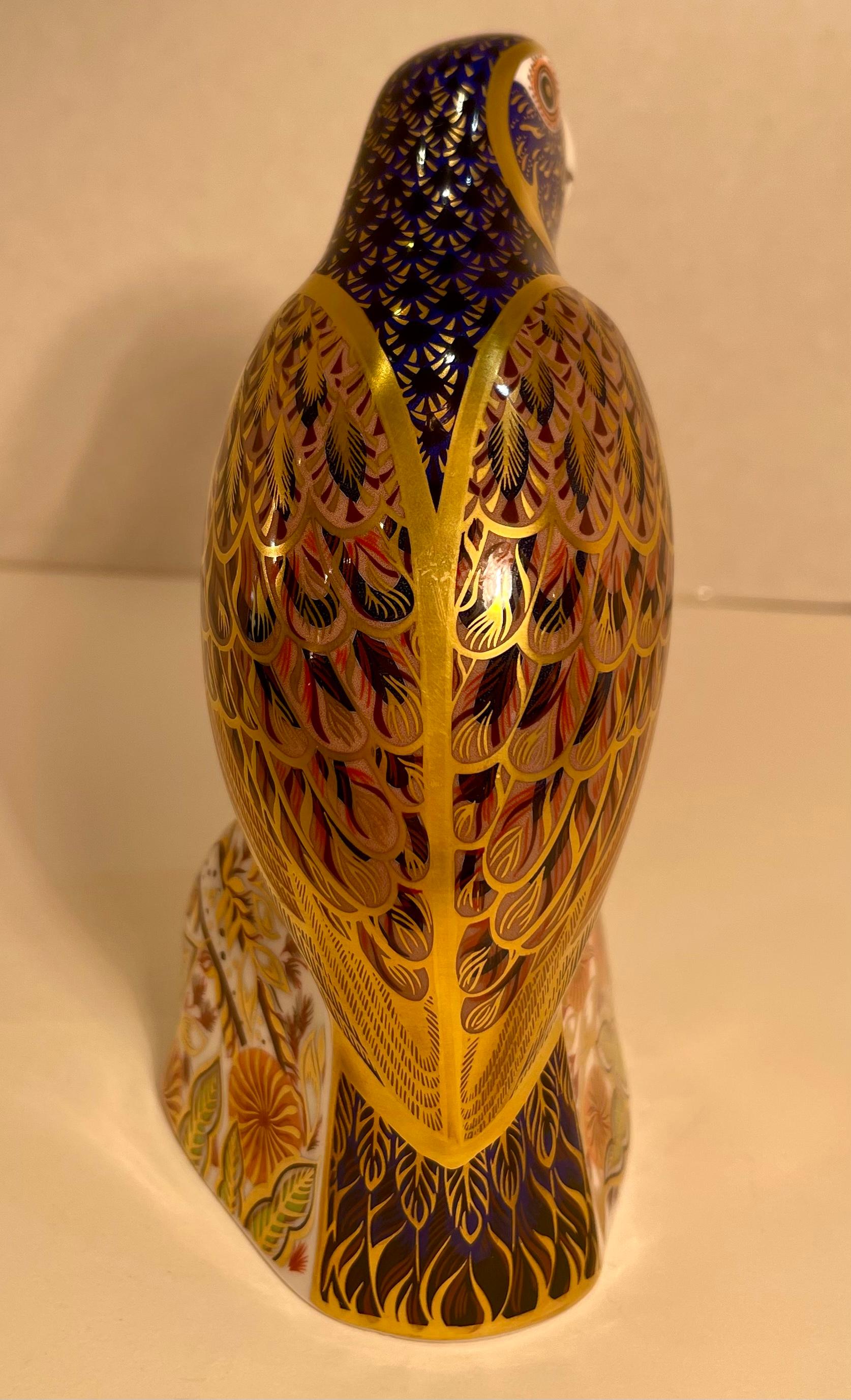 Porcelain Royal Crown Derby Old Imari Fine English Bone China Parrot Figurine Paperweight