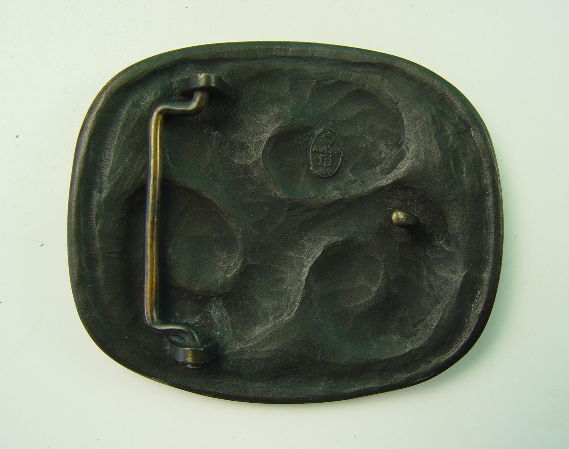 Ausgeschiedene Vintage James Avery Bronze Retro Gürtelschnalle (Moderne der Mitte des Jahrhunderts) im Angebot